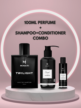 100 ml Perfume + Charcoal Shampoo 200ml + Aloe vera & Protein Conditioner 100ml