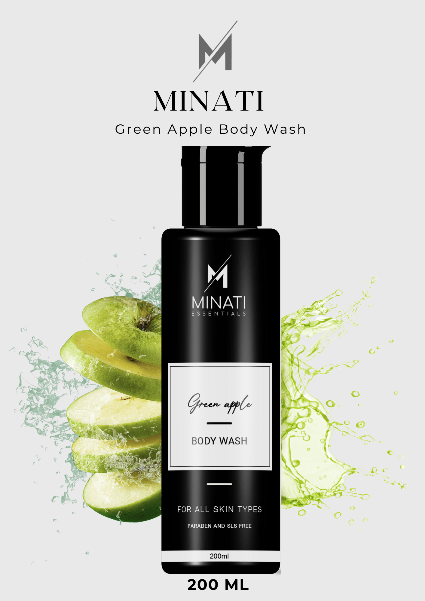 Green Apple Body wash 200 ml - Minati Luxury